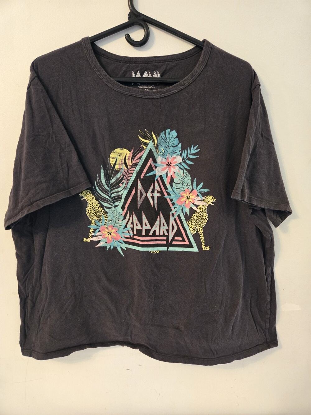 Def Leppard Womens Black Tshirt Size XxL Used Good Condition